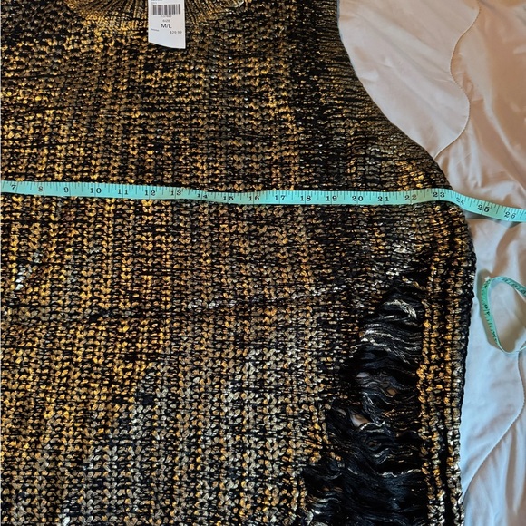 Gold metallic sweater dress size m/l - Picture 5 of 6